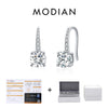 MODIAN D Color Luxury Moissanite Hook Earrings 925 Sterling Silver Classic Drop Earrings For Women Wedding Statement Jewelry