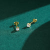 Modian Moissanite Gemstone Clear D Color 925 Sterling Silver Small Tiny Dazzling Stud Earrings For Women Wedding Fine Jewelry