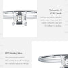 MODIAN Emerald Cut D Color Square Moissanite 925 Sterling Silver Classic Finger Rings For Women Wedding Statement Jewelry
