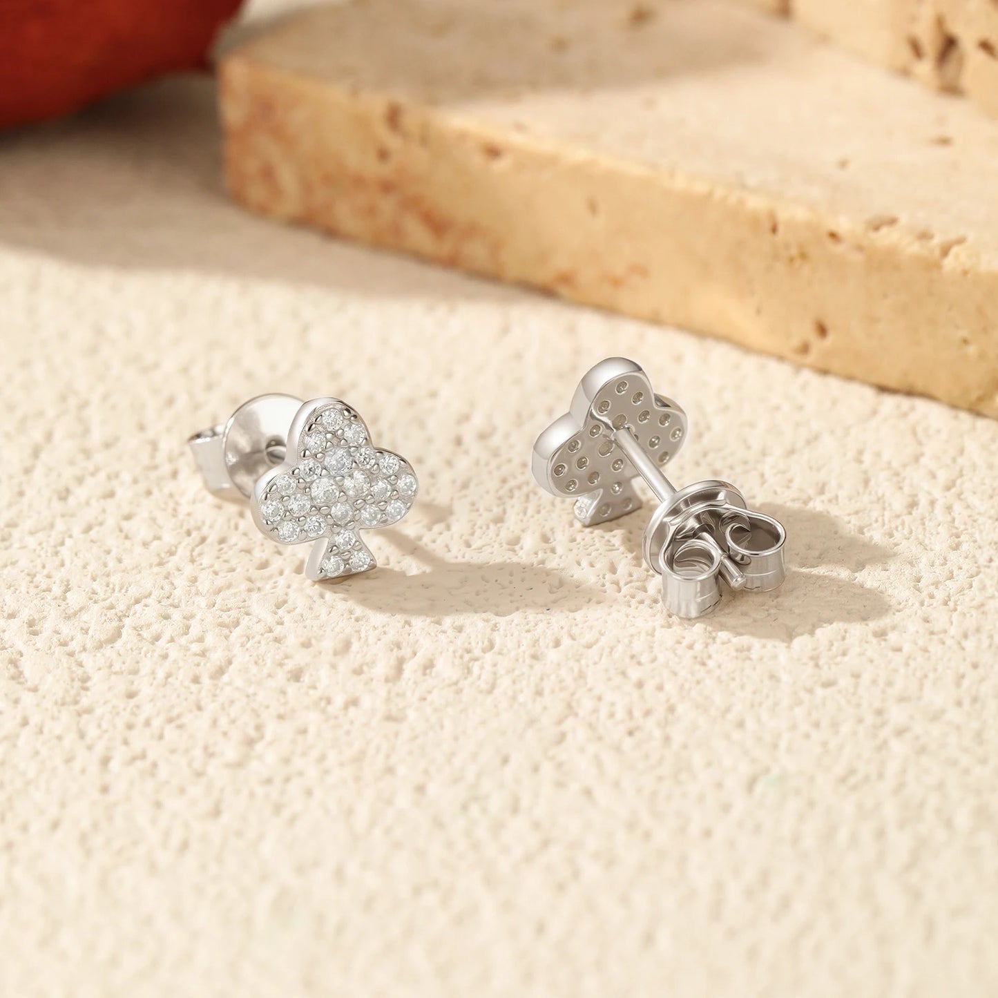 MODIAN D Color Moissanite Clubs Small Ear Studs 925 Sterling Silver  Daily Wear Stackable Stud Earrings For Women Fine Jewelry