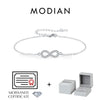 MODIAN D Color Moissanite Lab Created Diamond Bracelet 925 Sterling Silver Romantic Exquisite Infinity Love For Women Jewelry