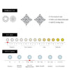 MODIAN Simple D Color Moissanite 925 Sterling Silver Dazzling Lab Created Diamond Ideal Cut Stud Earrings For Women Jewelry