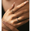MODIAN D Color Stackable Moissanite Ring 925 Sterling Silver Beads Sparkling Trendy Rings For Women Party Vacation Jewelry