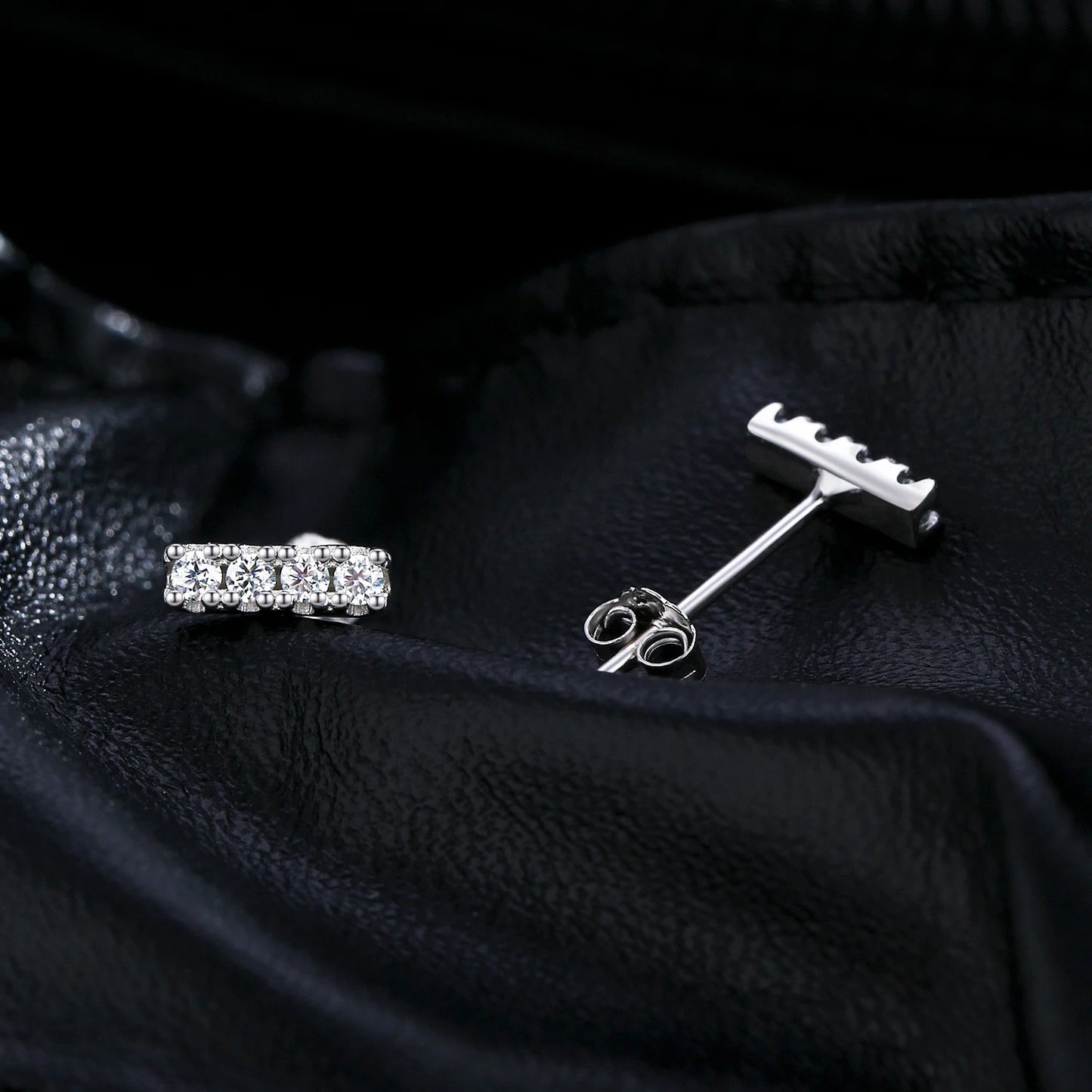 MODIAN D Color Moissanite Minimalism Stud Earrings 925 Sterling Silver Stackable Fashion Earrings For Women Vacation Jewelry