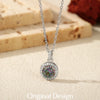 MODIAN 1CT Multicolor Round Moissanite Necklaces 925 Sterling Silver Luxury Classic Pendant Necklace For Women Fine Jewelry