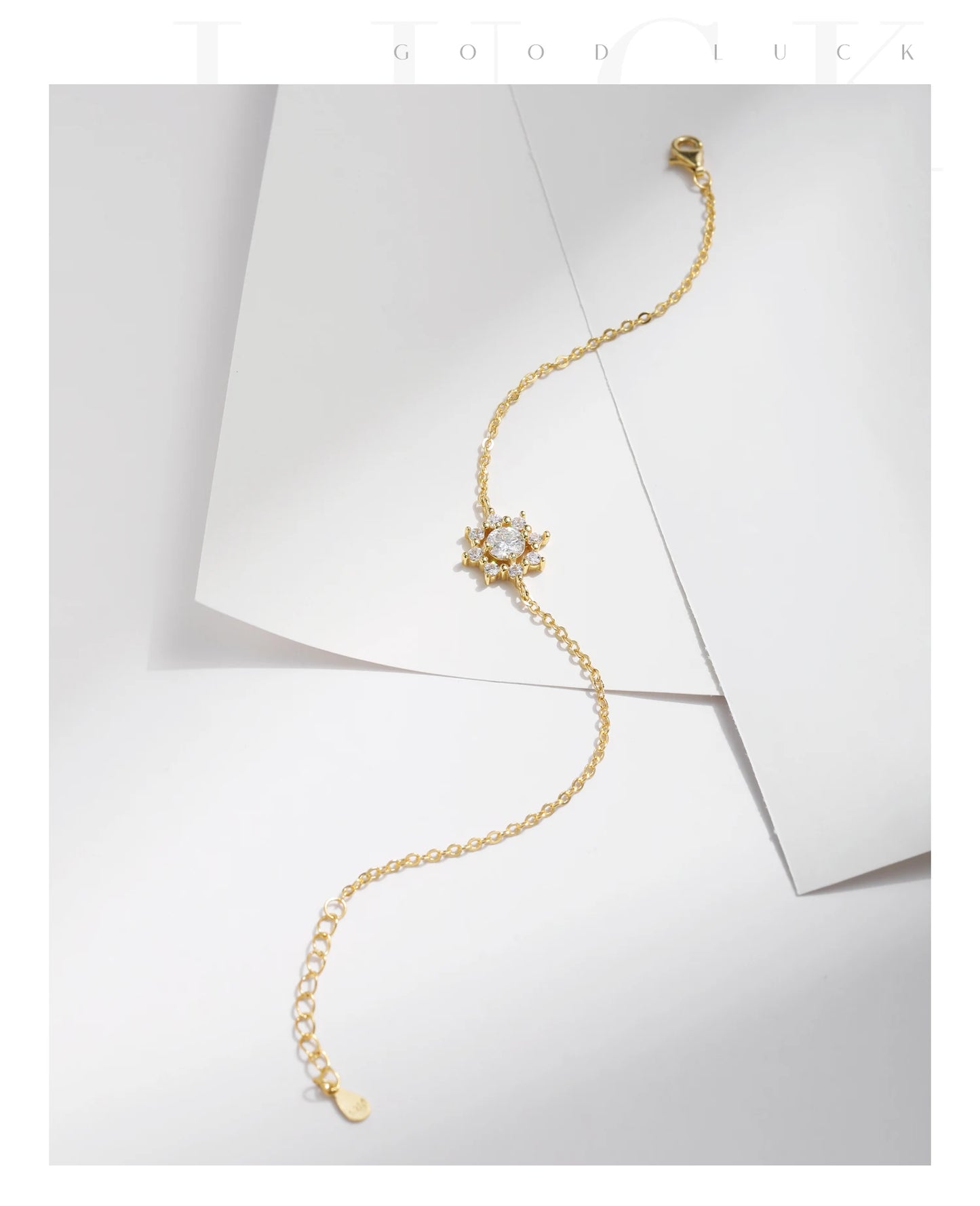 MODIAN 0.5CT VVS1 D Color Moissanite Bracelet Classic 925 Sterling Silver Snowflake Chain Charms For Women Jewelry