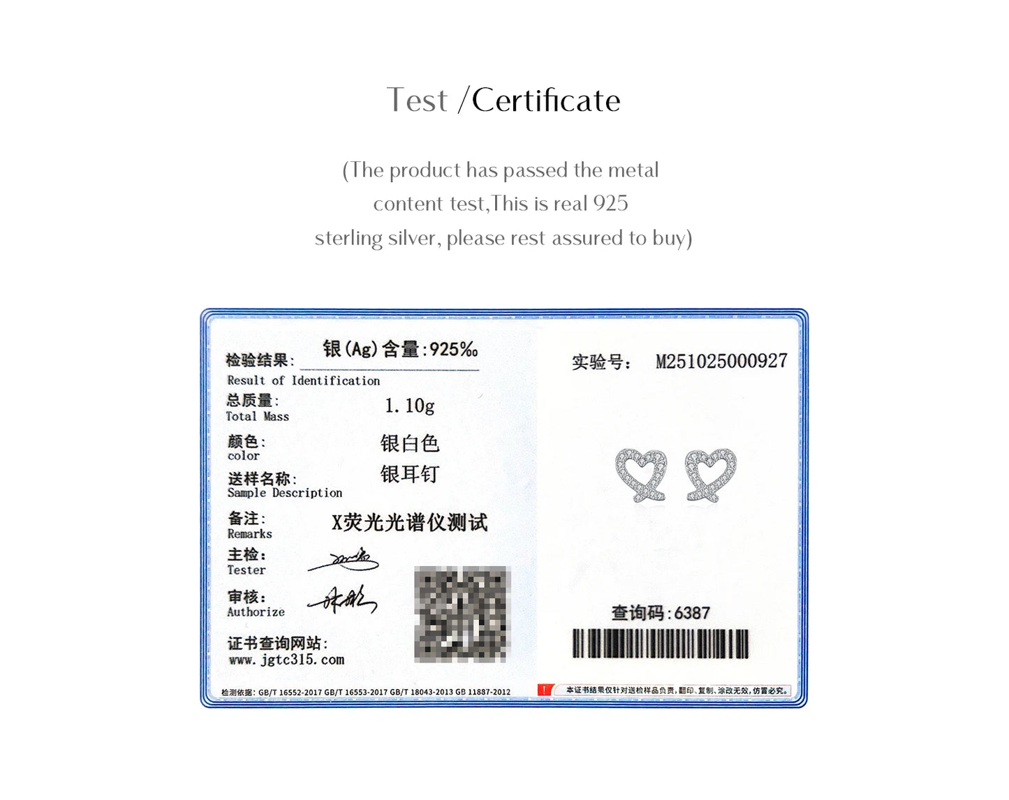 MODIAN D Color Sparkling Moissanite Earrings 925 Sterling Silver Asymmetrical Heart Stud Earrings For Women Fine Jewelry