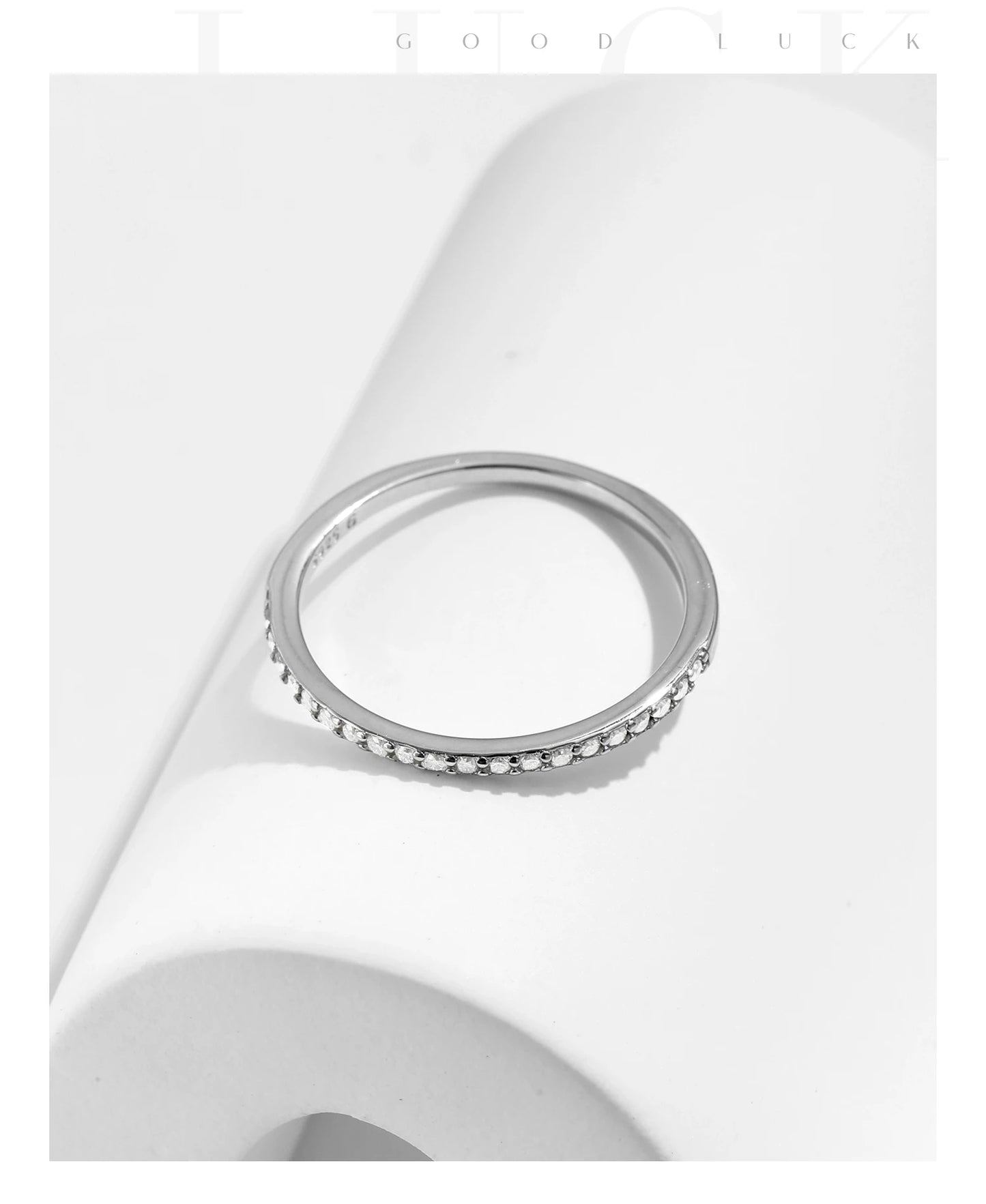 MODIAN D Color Moissanite 925 Sterling Silver Classic Simple Round Hoop Earrings Ring For Women Daily Fine Jewelry Set