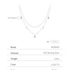 MODIAN Pear Shape Moissanite Pendant Necklace 925 Sterling Silver Double Layer Necklaces For Women Luxury Wedding Jewelry
