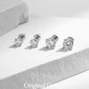 MODIAN D Color 1CT Moissanite Stud Earrings For Women 925 Sterling Silver 0.5CT Dazzling Lab Diamond Wedding Jewelry Gifts