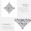 MODIAN Simple D Color Moissanite 925 Sterling Silver Dazzling Lab Created Diamond Ideal Cut Stud Earrings For Women Jewelry