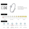 MODIAN D Color Geometric Shaped Moissanite Ring 925 Sterling Silver Heart Square Lab Diamond Wedding Band Jewelry For Women