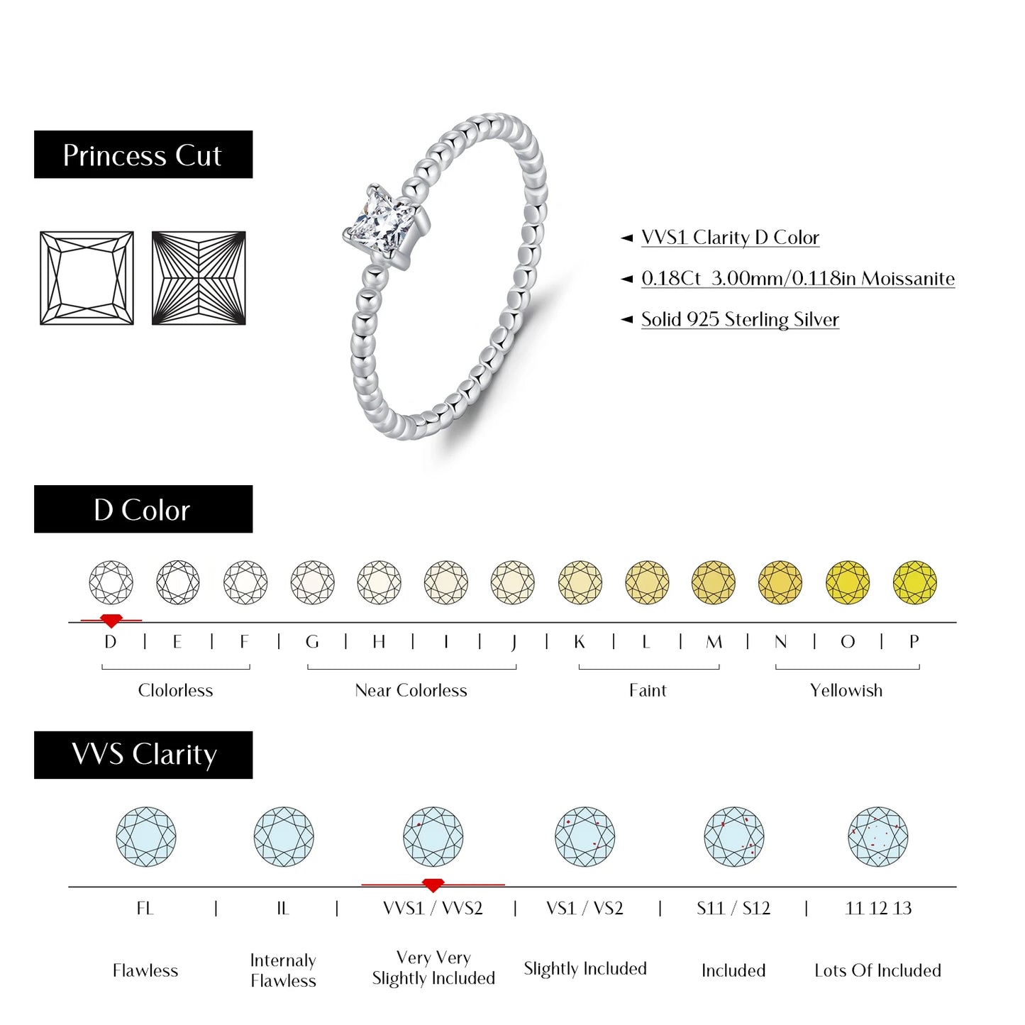 MODIAN D Color Geometric Shaped Moissanite Ring 925 Sterling Silver Heart Square Lab Diamond Wedding Band Jewelry For Women