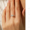 MODIAN 1CT Moissanite Ring 925 Sterling Silver Delicate Flower Six Claws Lab Created Diamond Rings For Women Wedding Jewelry