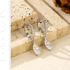 MODIAN 0.5Ct D Color Rhombic Moissanite Ear Buckles 925 Sterling Silver Luxury Shiny Hoop Earrings for Women Wedding Jewelry